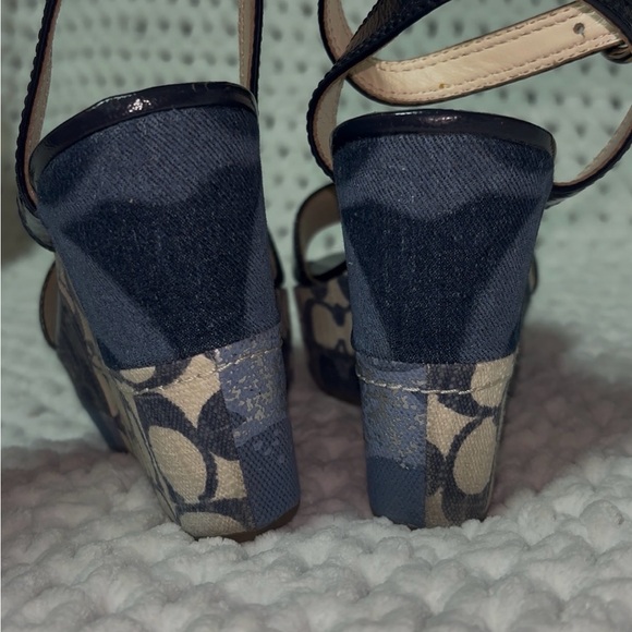 Coach Denim patchwork wedges - Picture 4 of 6